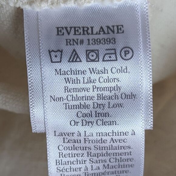 Everlane Oversized Organic Cotton Canvas Hooded Anorak Bone Jacket Zip XS NWT - Picture 9 of 16